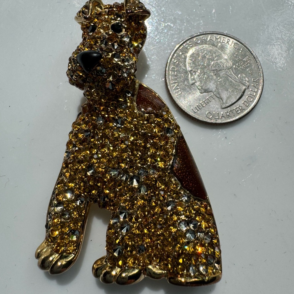 Gold and Black Glitter Dog Pin - Picture 13 of 13